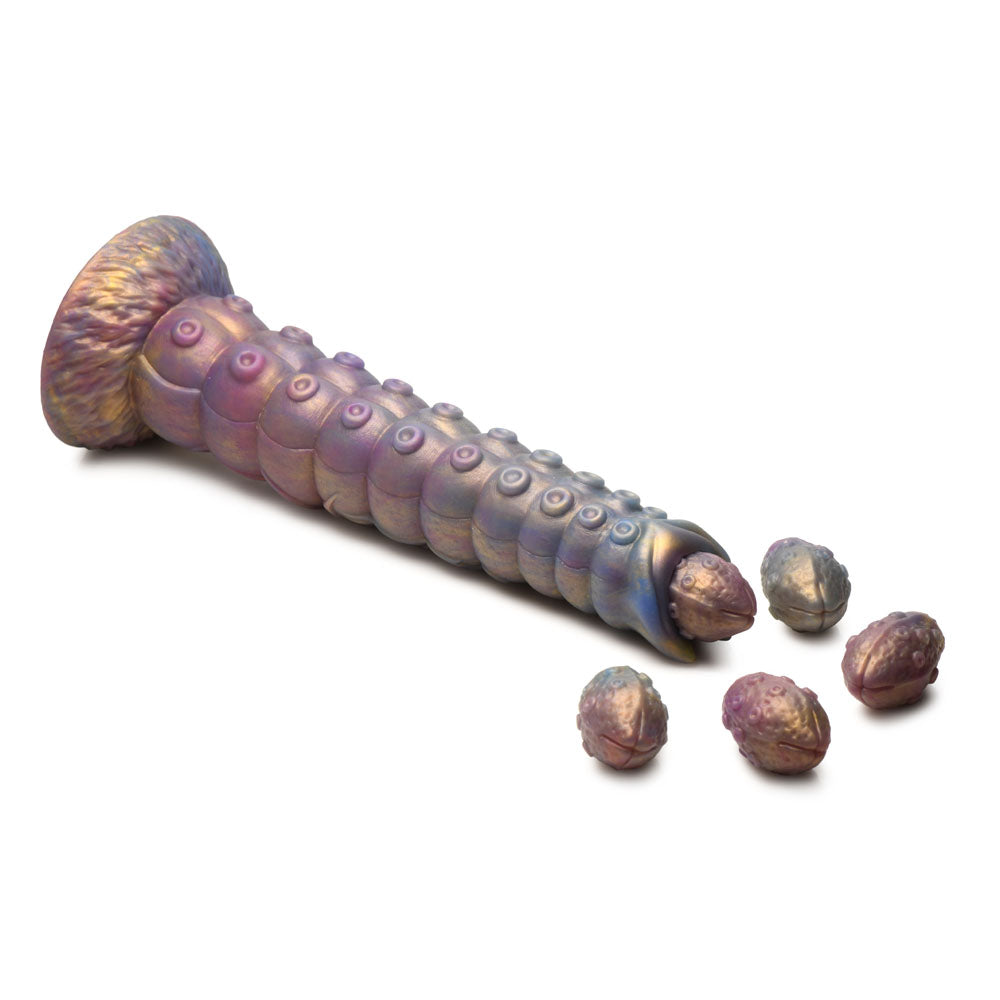 Creature Cocks Deep Invader – Multi-Colour Ovipositor Fantasy Dildo with Eggs (22.9cm)