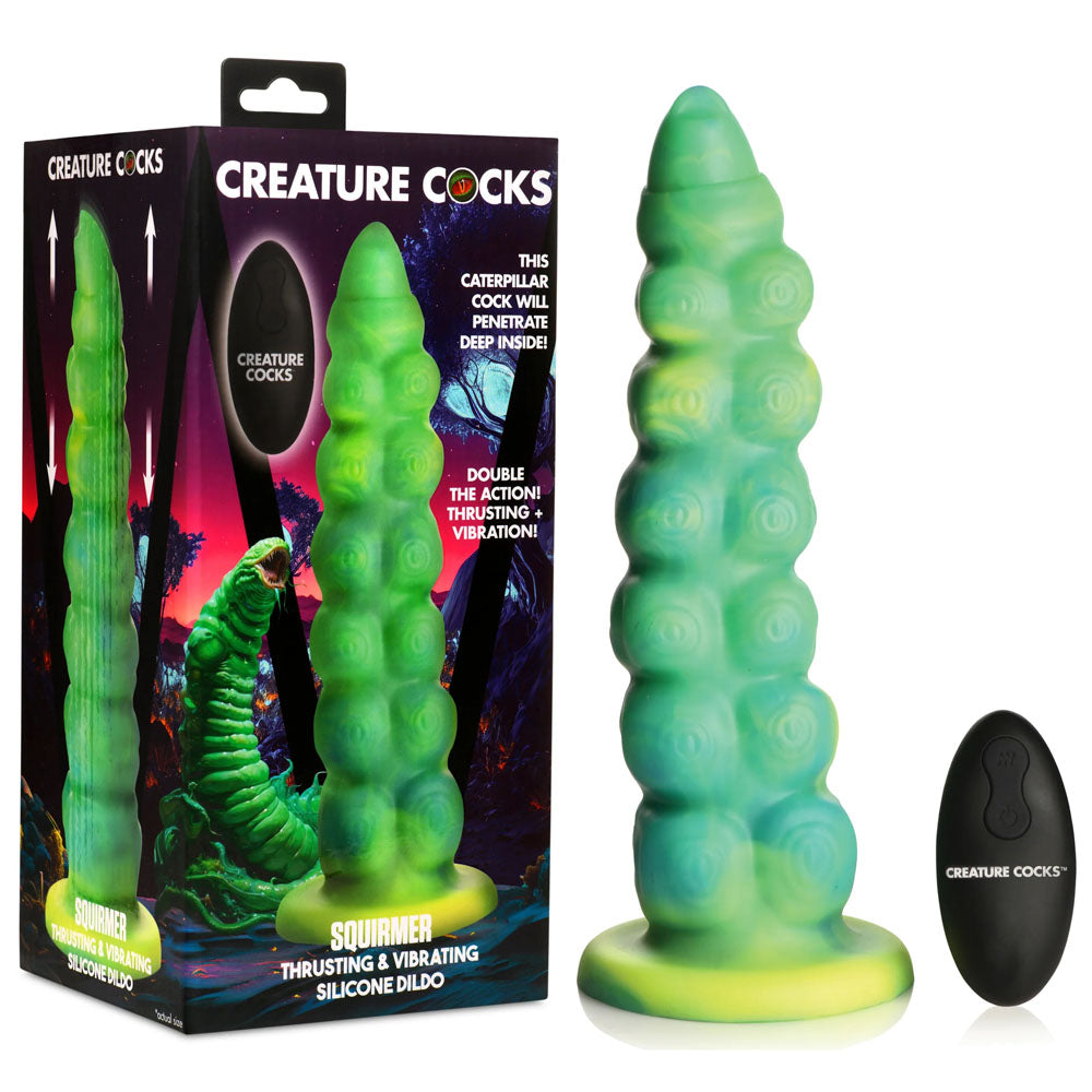 Creature Cocks Squirmer Fantasy Dildo - Thrusting & Vibrating (22.3cm)