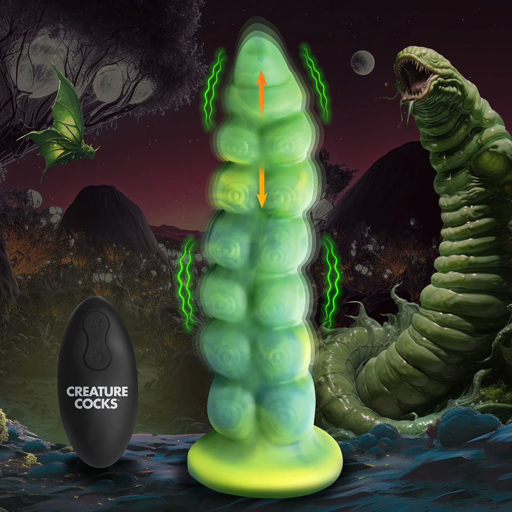 Creature Cocks Squirmer Fantasy Dildo - Thrusting & Vibrating (22.3cm)