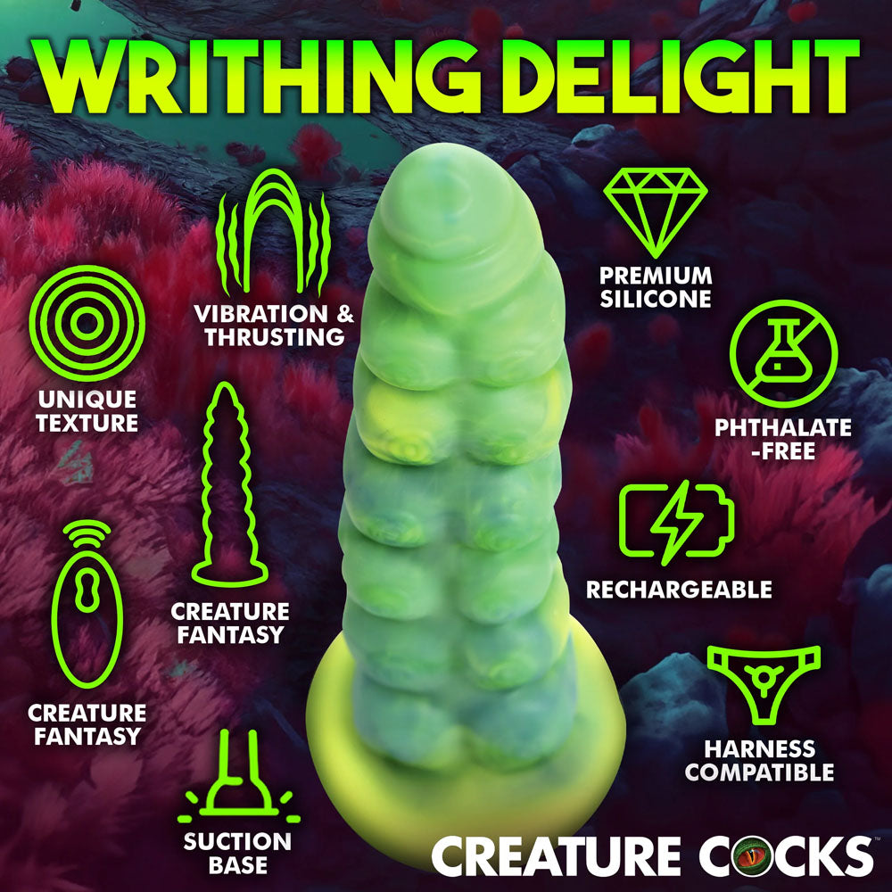 Creature Cocks Squirmer Fantasy Dildo - Thrusting & Vibrating (22.3cm)
