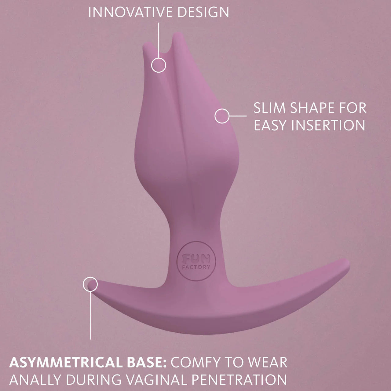 Fun Factory Bootie FEM Slim Anal Plug - Beginner Friendly (Rose)