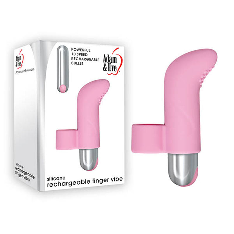 Adam & Eve Rechargeable Silicone Finger Vibrator with Textured Tip