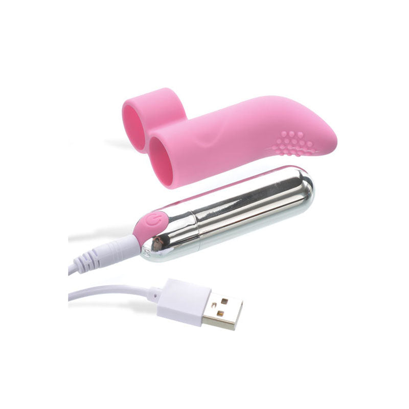 Adam & Eve Rechargeable Silicone Finger Vibrator with Textured Tip