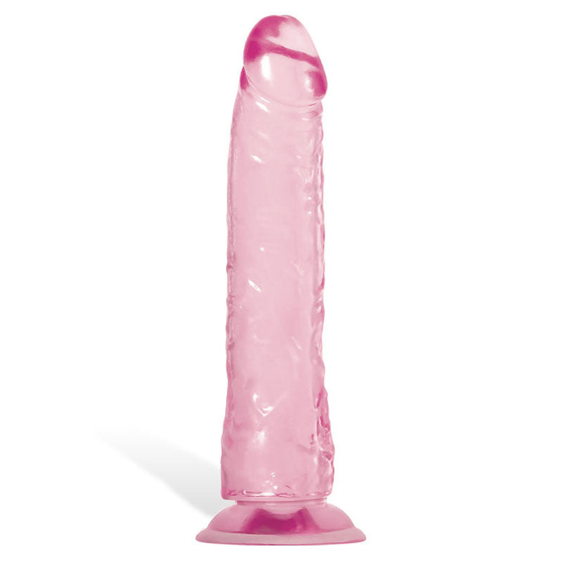 Adam & Eve Realistic Pink Jelly Dildo with Suction Base (8")