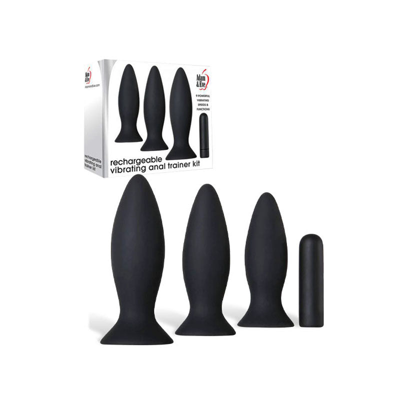 Adam & Eve Vibrating Anal Trainer Kit - Butt Plugs + Bullet Vibrator