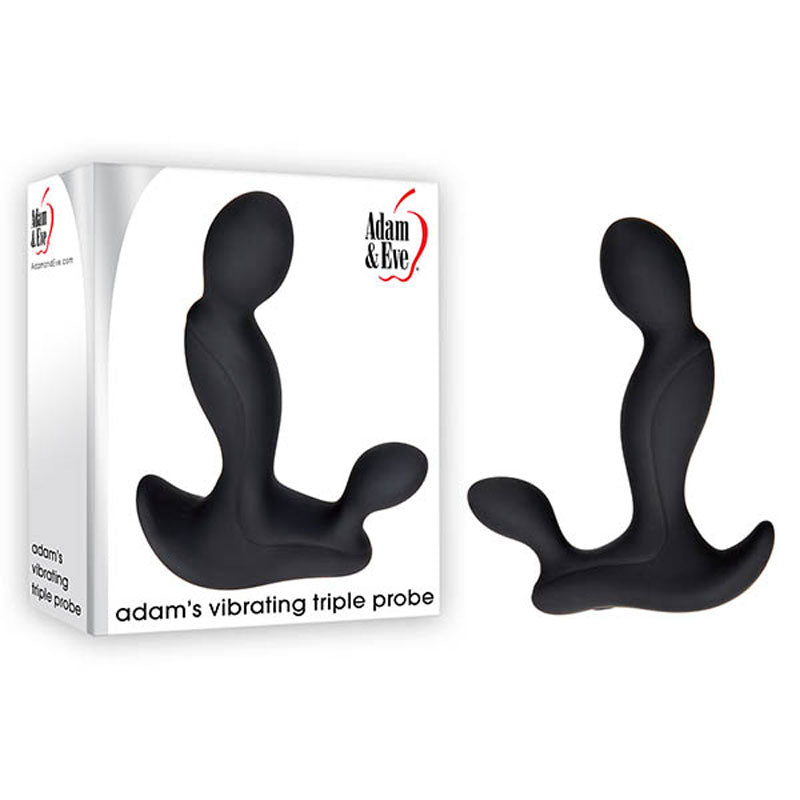 Adam & Eve Vibrating Triple Shaft Prostate Massager - Waterproof