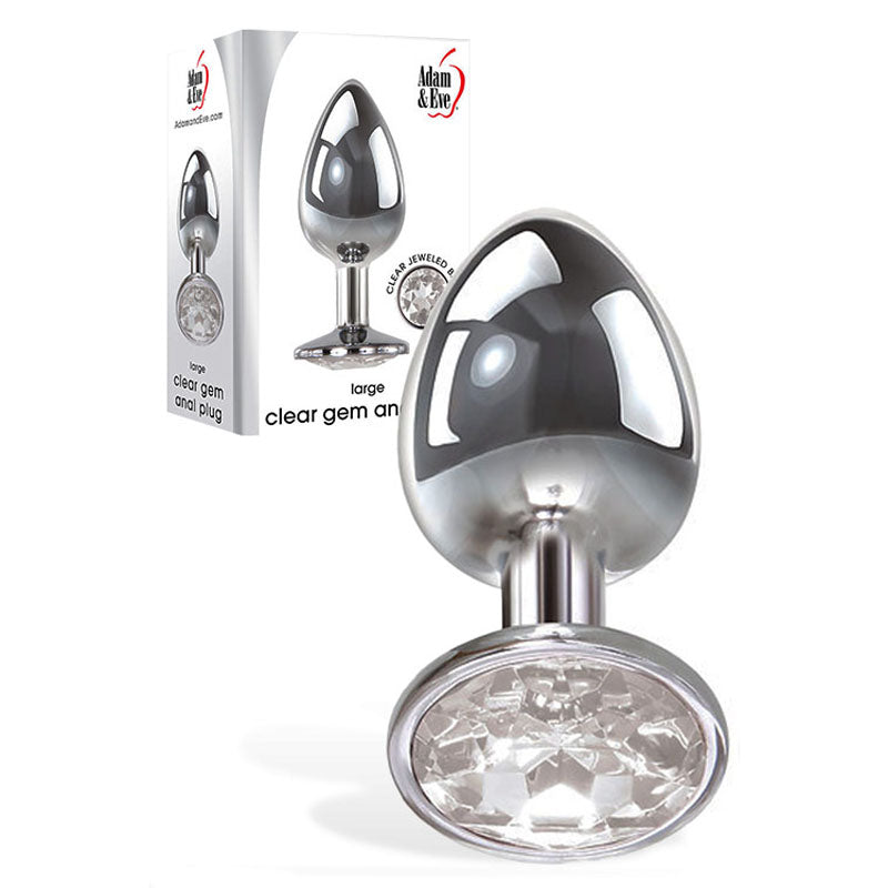 Adam & Eve Clear Gem Anal Butt Plug – Large