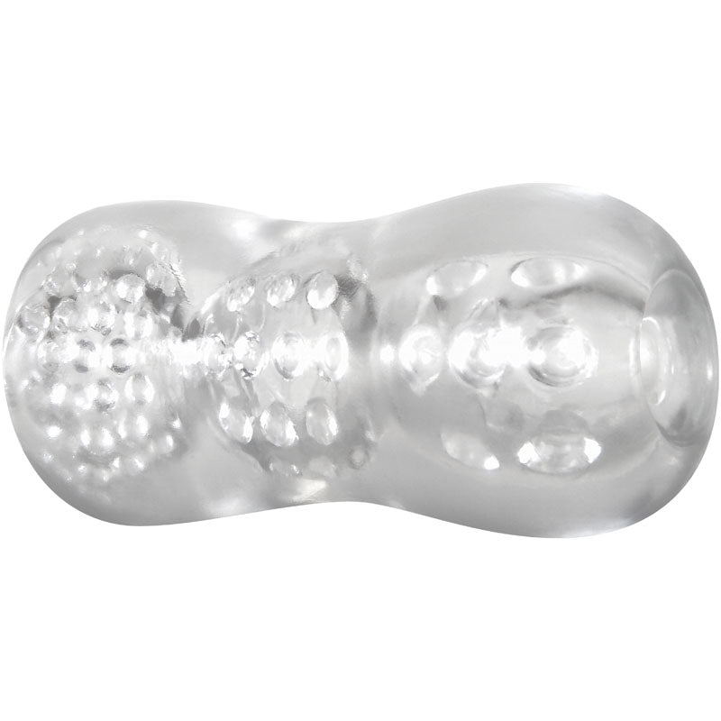Adam & Eve Triple Chamber Textured Stroker Sleeve - Oral Like Suction