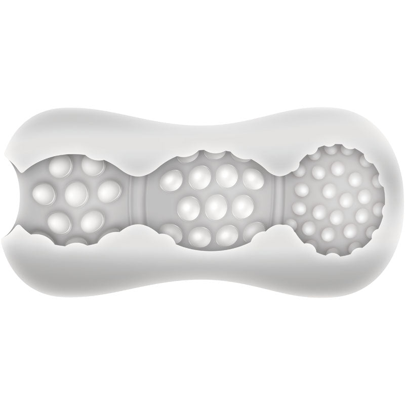 Adam & Eve Triple Chamber Textured Stroker Sleeve - Oral Like Suction