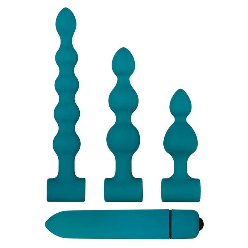 Adam & Eve Vibrating Bumpy Anal Bead Set - Powerful Vibrations