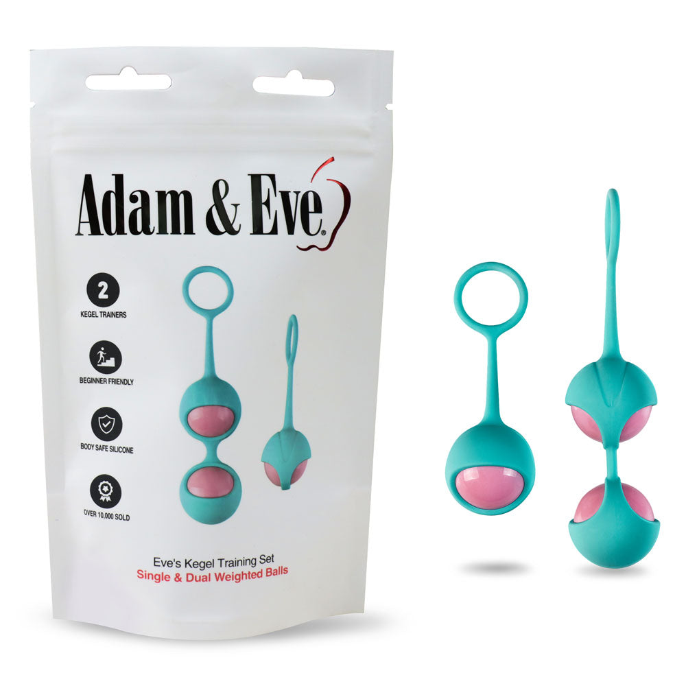 Adam & Eve Kegel Training 2 Piece Set - Smooth & Waterproof