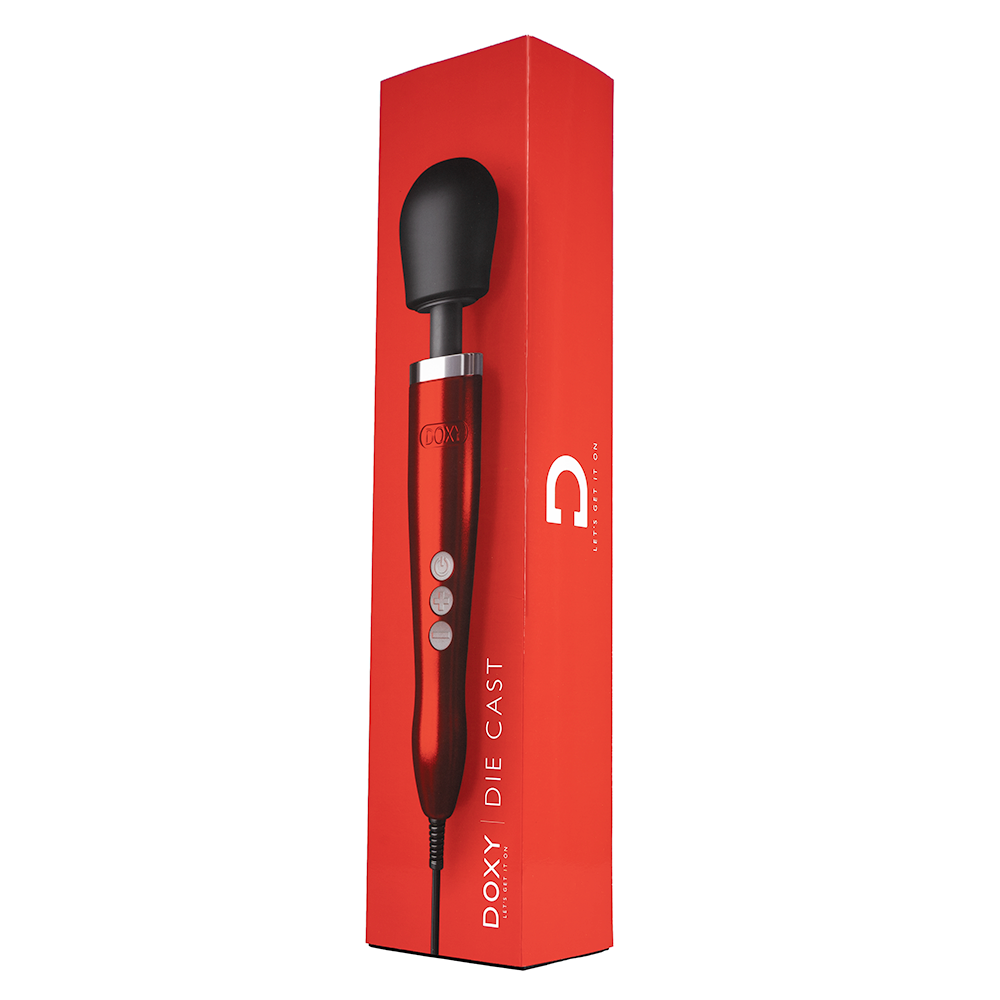 Doxy Die Cast Red – Ultra-Powerful Plug-In Wand Massager