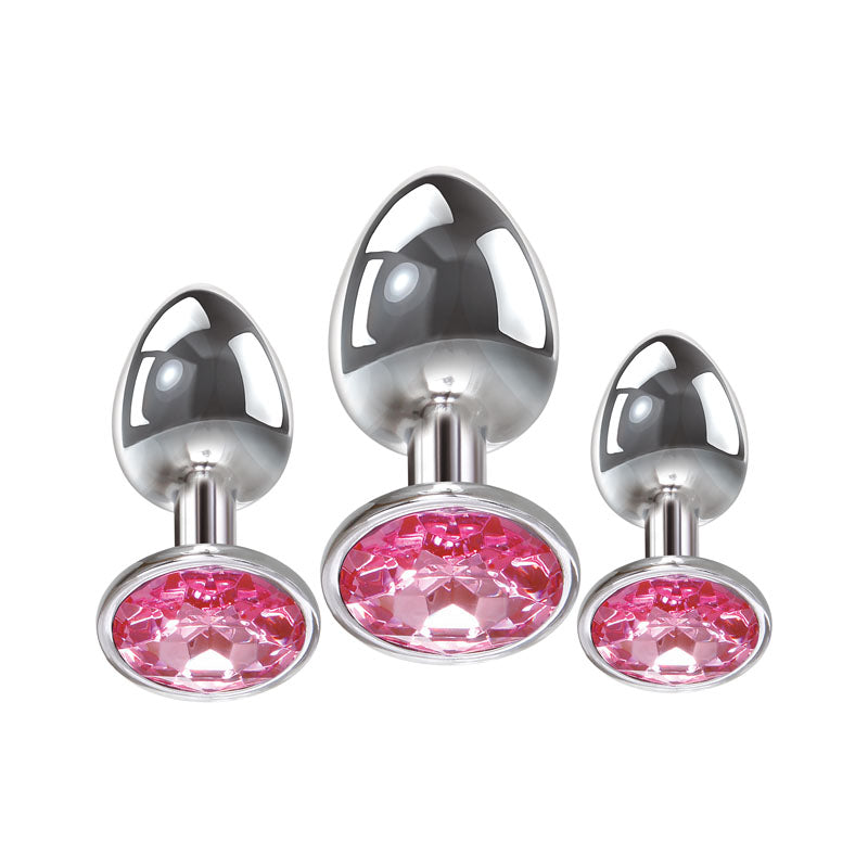 Adam & Eve 3 Piece Graduating Gem Anal Butt Plug Set