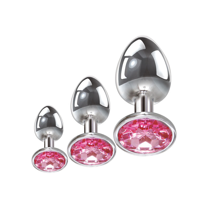 Adam & Eve 3 Piece Graduating Gem Anal Butt Plug Set