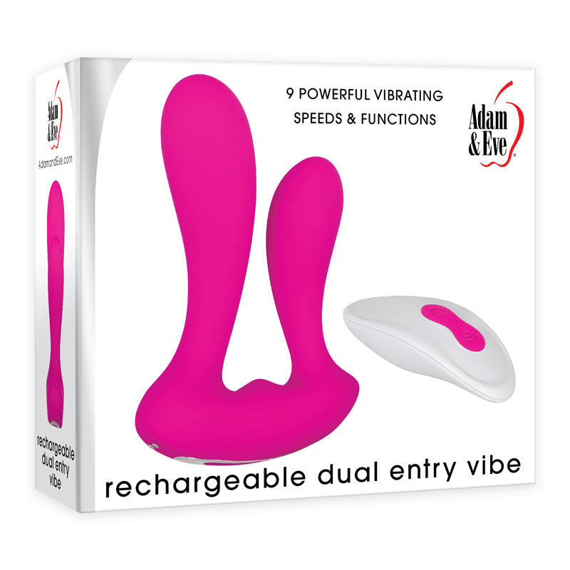 Adam & Eve Dual Entry Vibrator with Remote Control - Waterproof