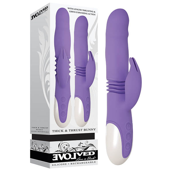 Thick & Thrust Bunny Dual-action Rabbit Vibrator - Thrusting & Expanding Shaft | Waterproof