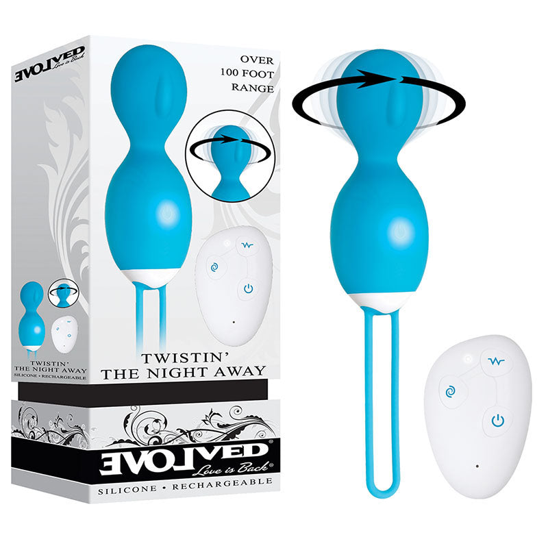 Evolved Twistin the Night Away Kegel Exerciser | Remote Controlled | 9 Vibration Speeds & 3 Rotation Modes