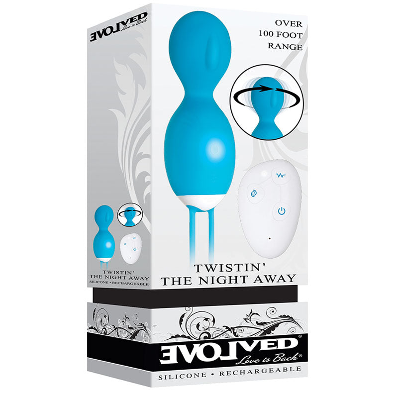 Evolved Twistin the Night Away Kegel Exerciser | Remote Controlled | 9 Vibration Speeds & 3 Rotation Modes