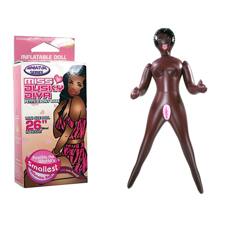 Miss Dusky Diva – Mini Inflatable Sex Doll with 2 Holes
