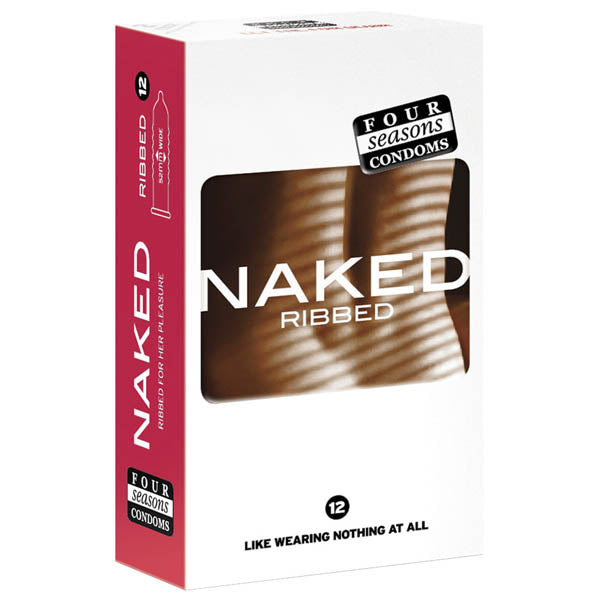 Four Seasons Naked Ribbed & Ultra Thin Condoms 12PK