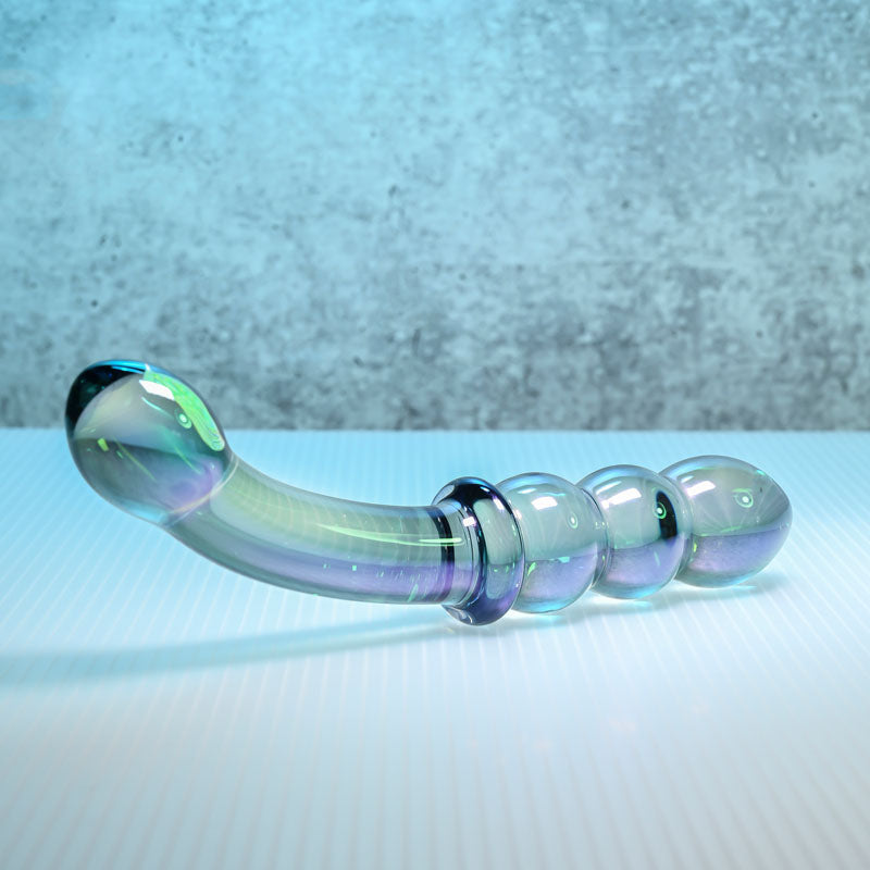 Gender X Lustrous Galaxy Wand - Dual-Ended Glass Dildo Massager (18.5cm)