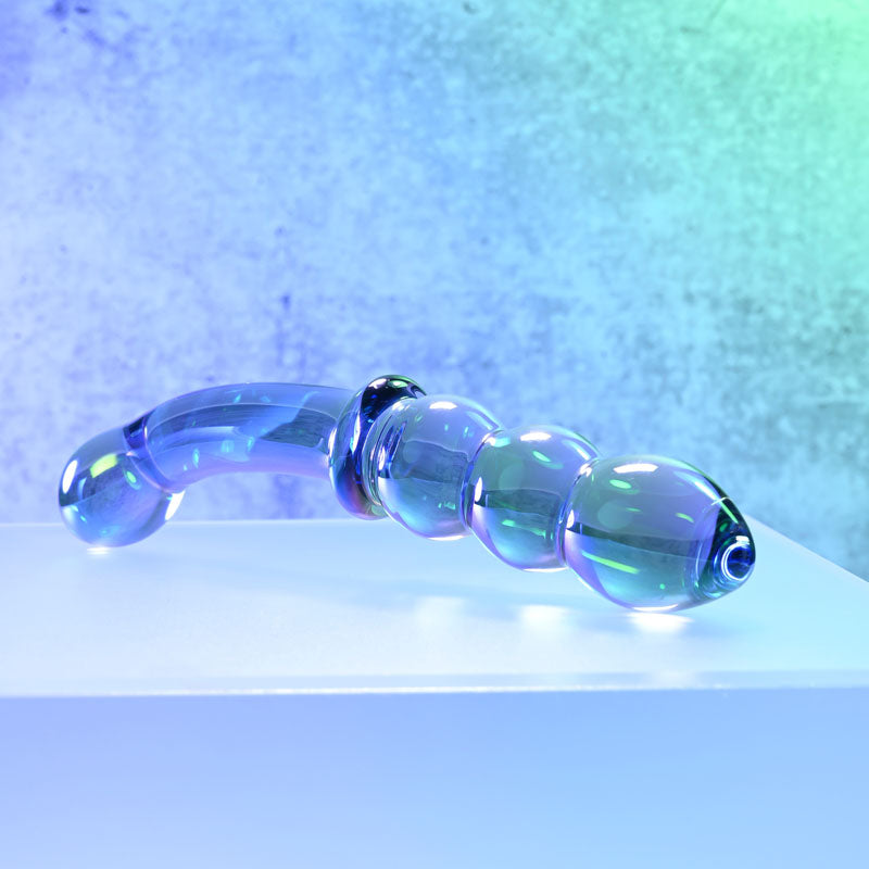 Gender X Lustrous Galaxy Wand - Dual-Ended Glass Dildo Massager (18.5cm)