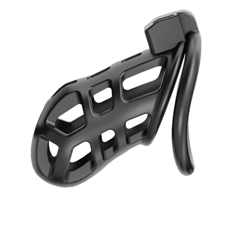 Pleasure Haven Cobra Chastity Cage - 4 Rings & 2 Keys, Breathable Resin