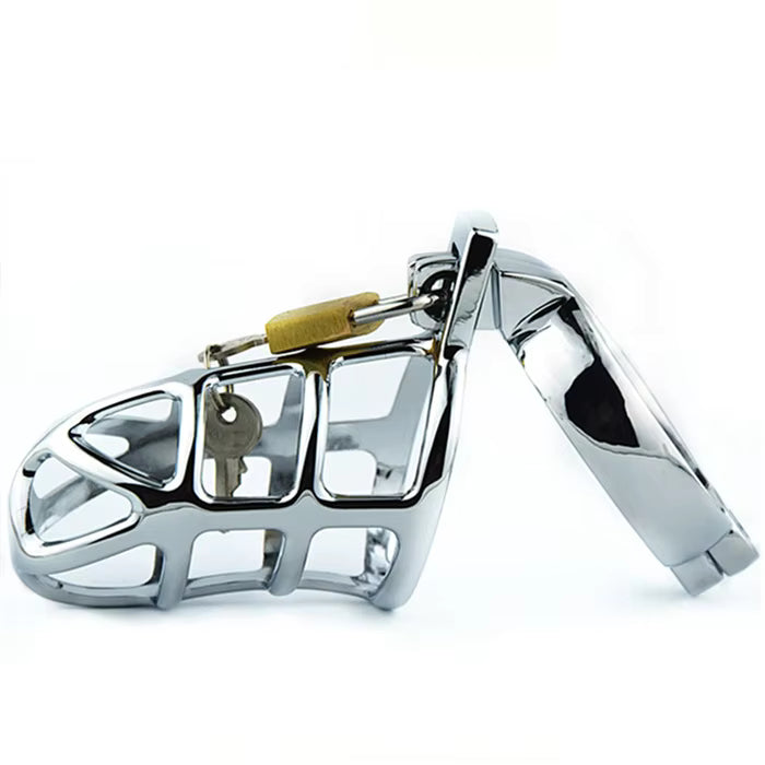 Pleasure Haven Metal Chastity Cage - Waterproof in Discreet Velvet Bag