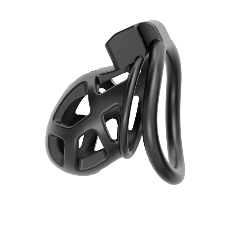 Pleasure Haven Cobra Chastity Cage - 4 Rings & 2 Keys, Breathable Resin