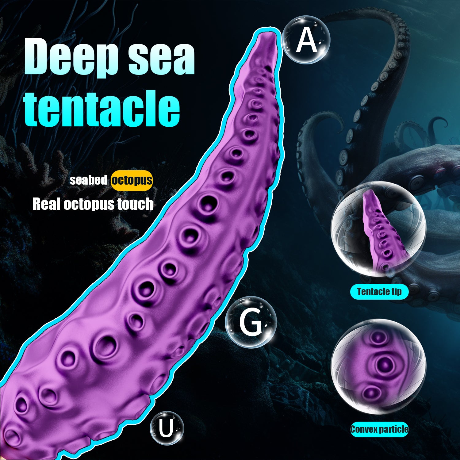 Tentacle Dildo Wand Vibrator - Waterproof & Whisper Quiet