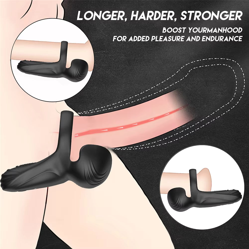 Vibrating Cock & Balls Ring - Remote Controlled & Waterproof