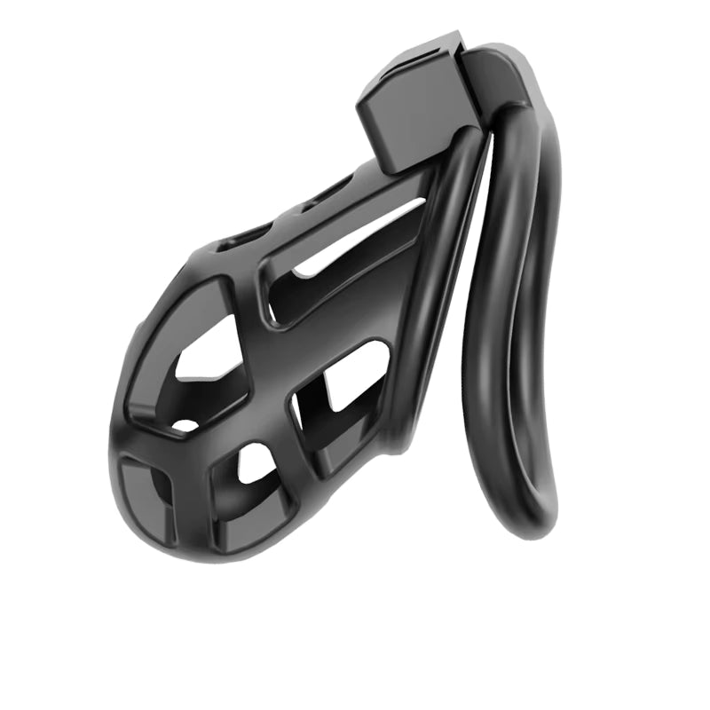 Pleasure Haven Cobra Chastity Cage - 4 Rings & 2 Keys, Breathable Resin