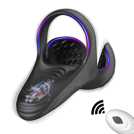 Vibrating Cock & Balls Ring - Remote Controlled & Waterproof