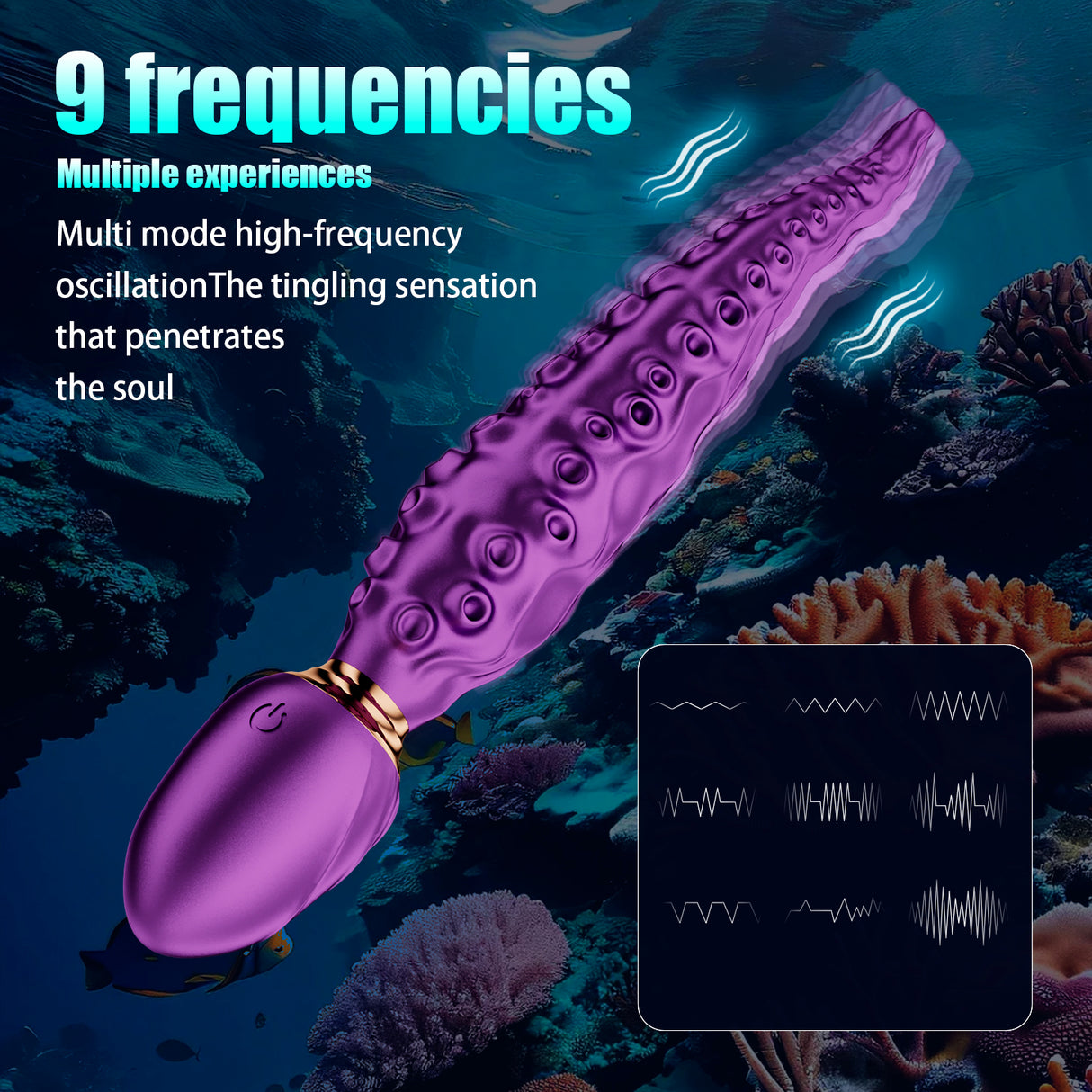 Tentacle Dildo Wand Vibrator - Waterproof & Whisper Quiet