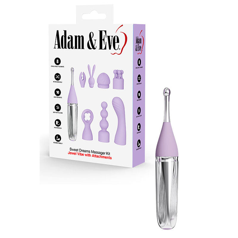 Adam & Eve Sweet Dreams 8-Piece Vibrating Massager Kit