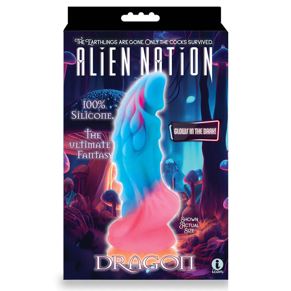 Alien Nation Glow-in-Dark Dragon Fantasy Dildo (9")