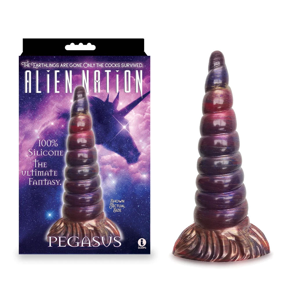 Alien Nation Pegasus – Metallic Unicorn Fantasy Dildo (20.3cm)