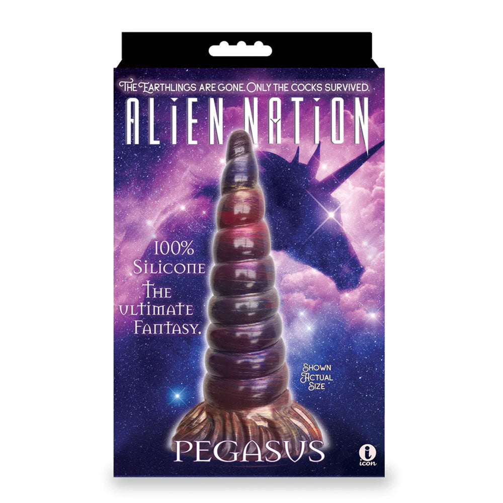 Alien Nation Pegasus – Metallic Unicorn Fantasy Dildo (20.3cm)