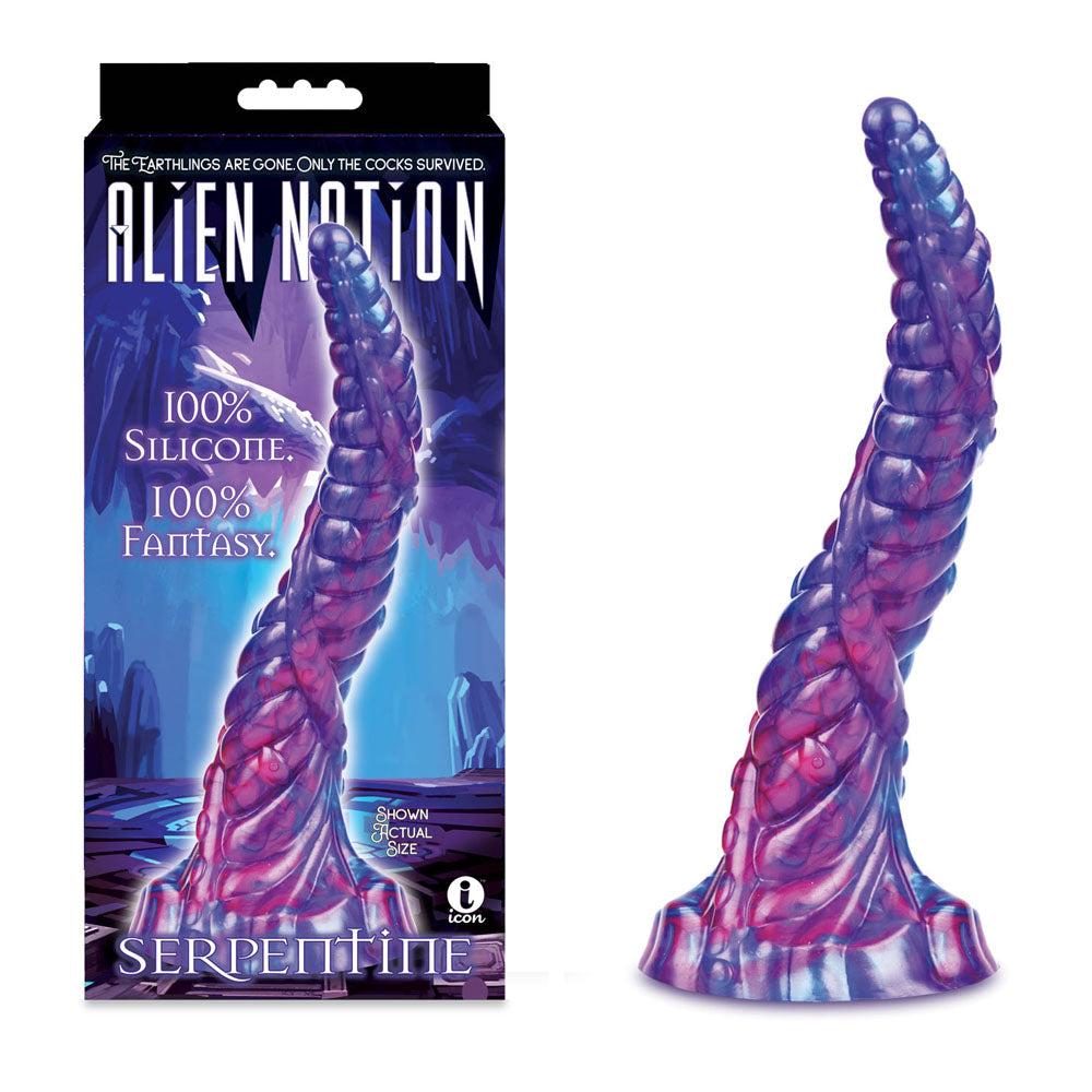 Alien Nation Serpentine Creature Dildo with Ribbed Spine Texture (30cm)