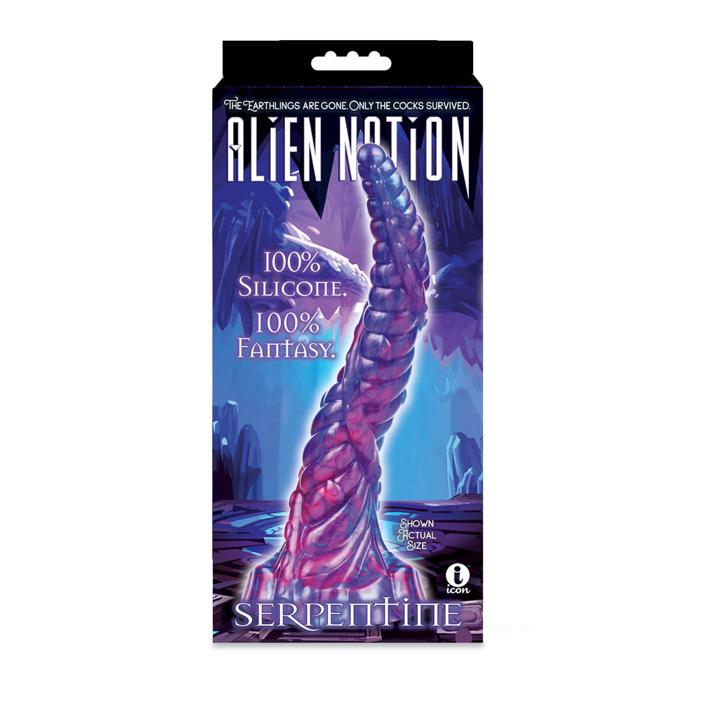 Alien Nation Serpentine Creature Dildo with Ribbed Spine Texture (30cm)