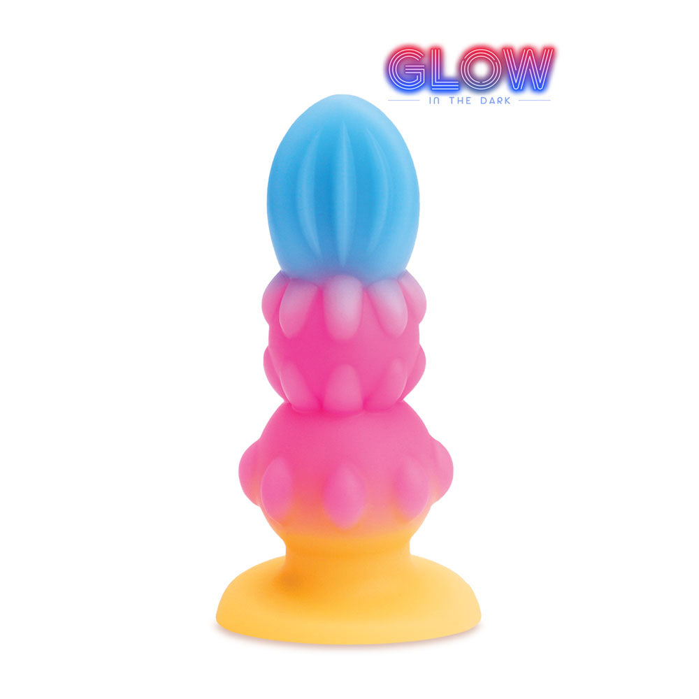 Alien Nation Sprite – Glow-in-the-Dark Fantasy Anal Plug with Ridges (14cm)