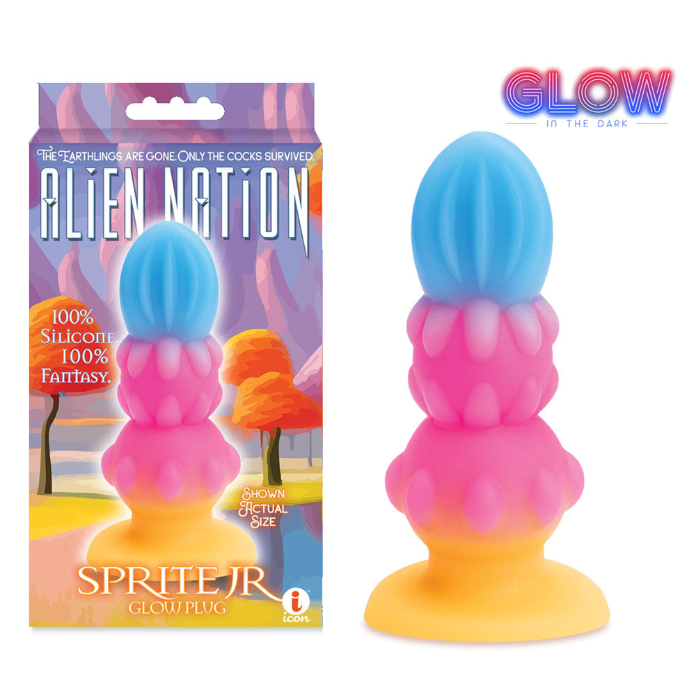Alien Nation Sprite Jr. – Glow-in-the-Dark Beginner Fantasy Anal Plug (10.8cm)
