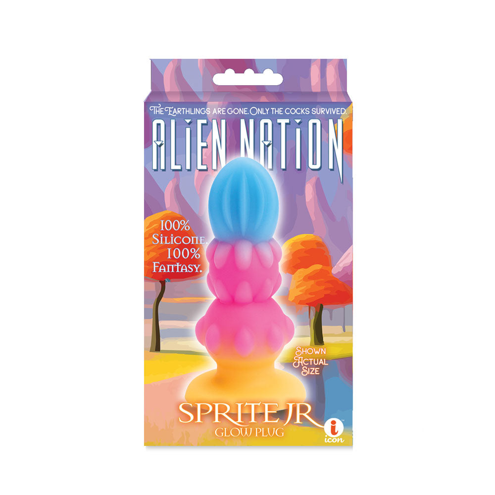 Alien Nation Sprite Jr. – Glow-in-the-Dark Beginner Fantasy Anal Plug (10.8cm)