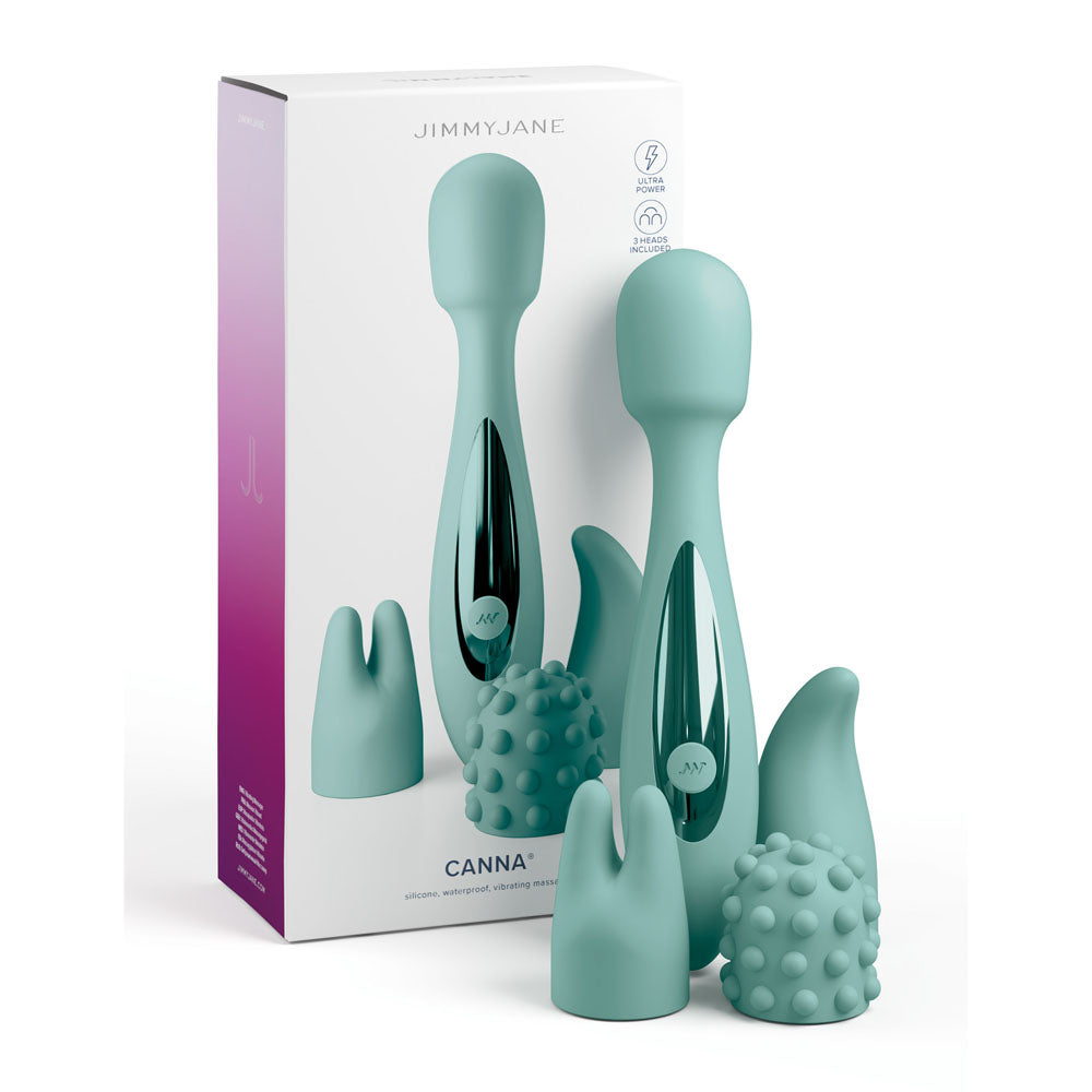 JimmyJane Canna – Rechargeable Massage Wand with 3 Interchangeable Heads