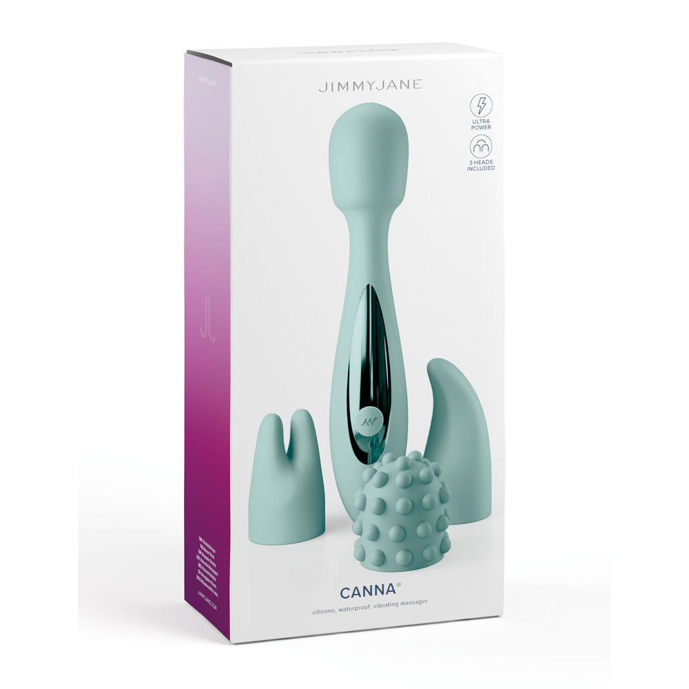 JimmyJane Canna – Rechargeable Massage Wand with 3 Interchangeable Heads