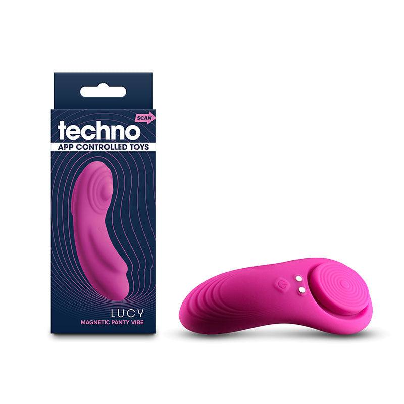 Techno Lucy Magenta App Controlled Panty Vibrator with Magnetic Silicone