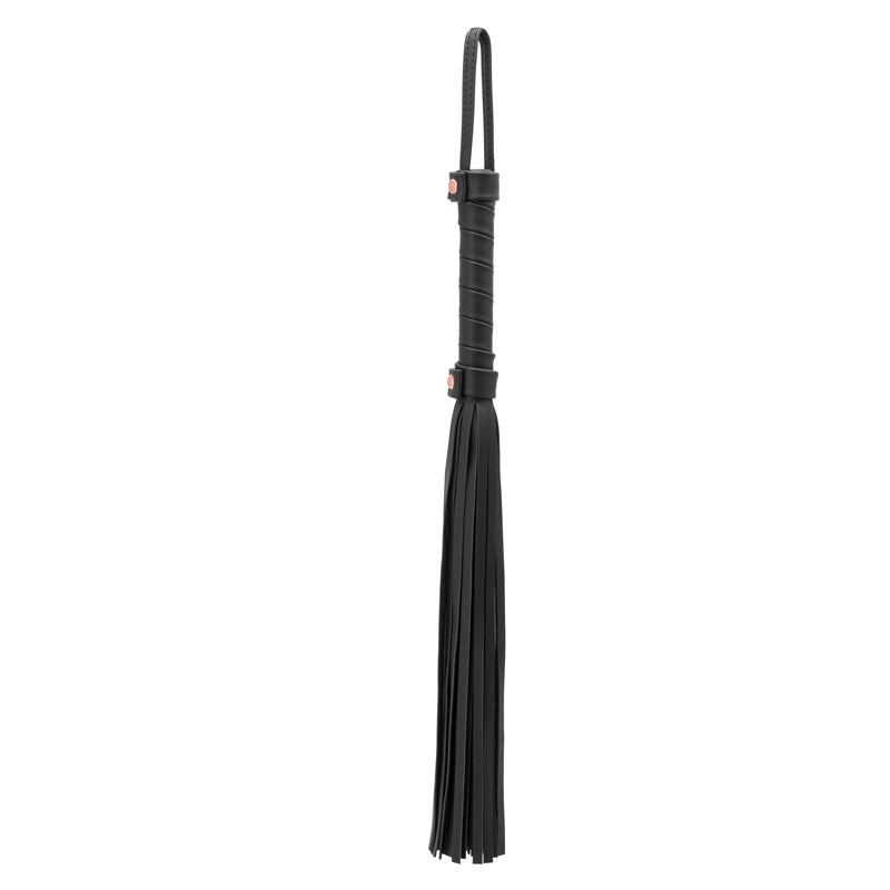 Bondage Couture Flogger Black Flogger Whip - Elegant & Versatile