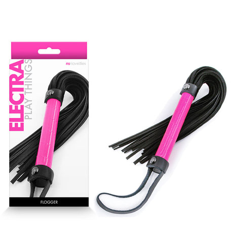 Electra Pink Flogger Whip - Lightweight with Comfortable Grip