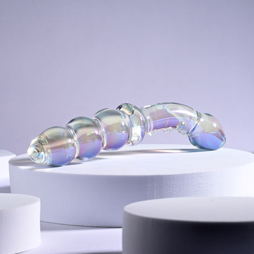 Playboy Pleasure Jewels Double-Ended Glass Dildo - G-Spot & P-Spot Stimulation (17.1cm)