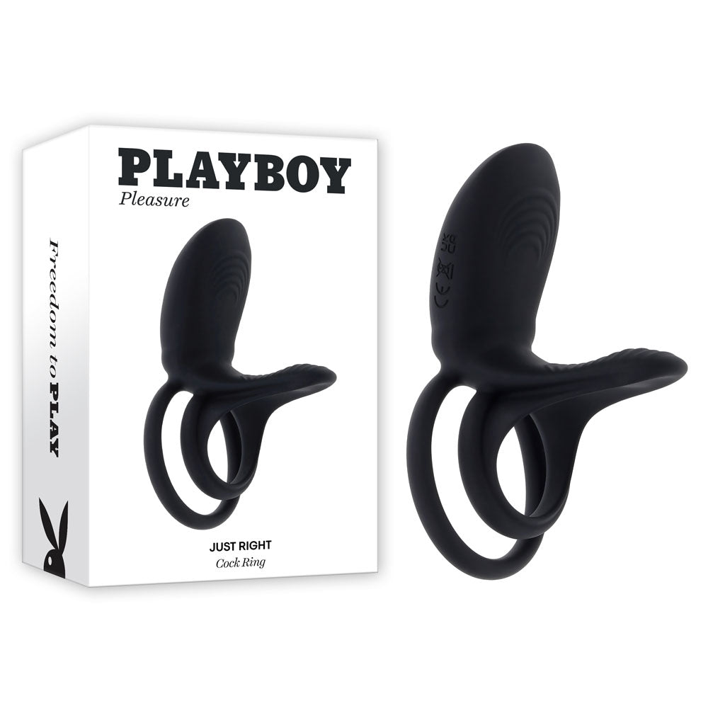 Playboy Pleasure Just Right Vibrating Cock & Ball Ring